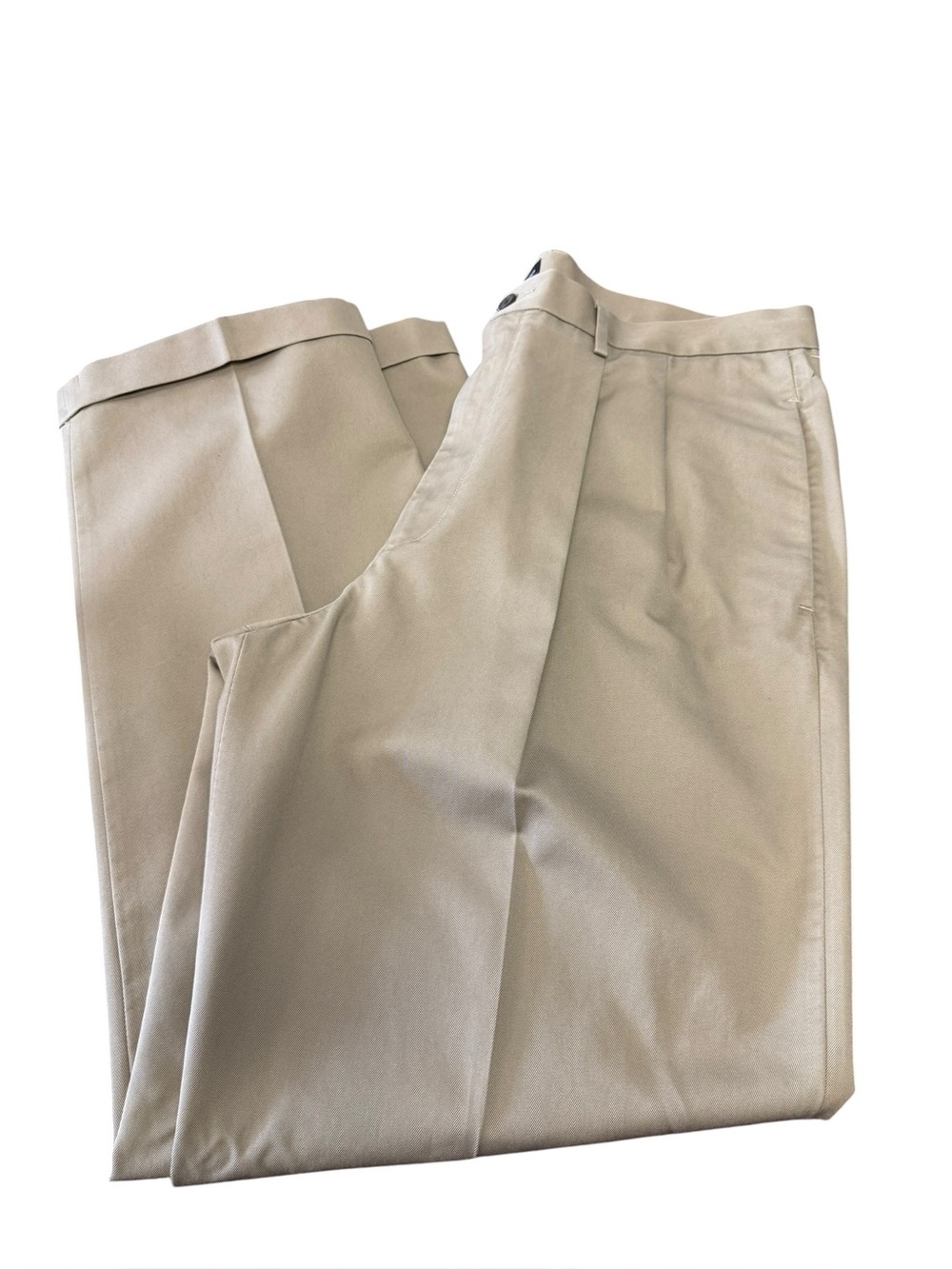 Men’s Pleated Khaki Dress Pants Cuffed Hem Office Career Trousers 40x32 - Picture 8 of 10